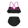 thumbnail image 3 of SUNSIOM Mommy and Me Swimsuit, Contrast Color Leaves Print Ruffled Bra with Briefs Family Matching Swimsuit 2-piece Summer Bikini Set, 3 of 6