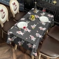 thumbnail image 2 of Dark Gray Cow Emotion Pattern Rectangle Tablecloth 60"x120",Waterproof Polyester Rectangle Table Cloth, Wipeable Spillproof Polyester Tablecloth for Dining, Camping, Indoor and Outdoor, 2 of 6