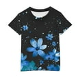 thumbnail image 6 of HomeGardon Girls Shirts Size 10-12,Shirts for Girls Toddler Kids Boys Girls Print T-shirt Fashion Cute Round Neck Short Sleeve Tshirt,110-170, 6 of 6