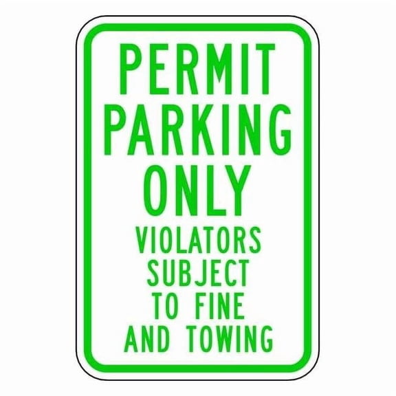Lyle Permit Parking Sign,18" x 12, RP-117-12HA RP-117-12HA