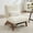 White, variant on Homefun Modern Adjustable Lounge Chair with Footrest,Wooden Base Upholstered Recliner for Reading Rest Circle Fleece