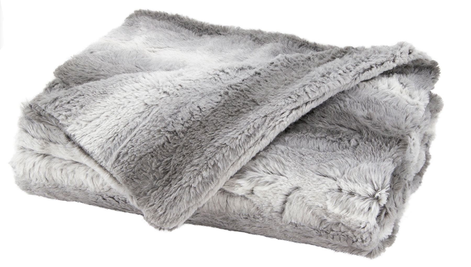Sunbeam Faux Fur Electric Heated Throw Blanket White Gray Walmart Canada