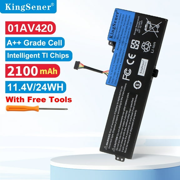 Kingsener T470 01AV420 Laptop Battery Replacement for ThinkPad T480 A485 TP25 01AV421 01AV419 SB10K97576 11.4V 2.10Ah/24WH