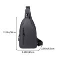 thumbnail image 4 of InsCrazy Sling Bag for Men Large Capacity USB Charging Chest Bag Polyester Cloth Chest Bag Casual Storage Shoulder Crossbody Bag for Travel Outdoor Sports, 4 of 7