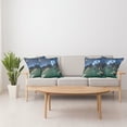 thumbnail image 3 of Ambesonne Fantasy Throw Pillow Cover 4 Pack, Earth from Alien Shores, 16", Dark Blue Jade Green, 3 of 5