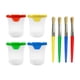 thumbnail image 2 of 4 Piezas Vasos para Pintura Infantil Cuencos con Tapas y Pinceles Suaves Material PP Fácil de Limpiar Juguete para Creatividad Temprana Adecuado para, 2 of 9