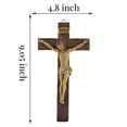 thumbnail image 4 of DurableDelights 9.1" Jesus Crucifix Wall Cross - Handcrafted Resin Wall Hanging Cross, Ideal Christian Wall Art Decor for Home, 4 of 14
