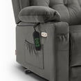 thumbnail image 4 of MCombo Small Triple Motor Power Lift Recliner Chair for Petite Elderly, Adjustable Headrest, Infinite Position, Fabric(Grey), 4 of 10