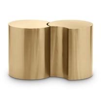 Meridian Furniture Dimple 2 Piece Gold Iron Metal End Table