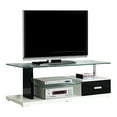thumbnail image 2 of Furniture of America Seline Contemporary Glass Top TV Stand in White and Black, 2 of 5