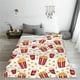 thumbnail image 5 of Balery Popcorn Manta de Felpa Suave y Acogedora – Cobija de Franela Aterciopelada para Cama, Lavable y Cálida para Sofá, Mascotas, Transpirable-80"x60", 5 of 7