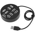 thumbnail image 2 of USB 8 Ports Box Multi Data Transmission USB 2.0 Hub Round Shape Multi-Port Splitter Charger Adapter Replacement with LED for USB Devices, Phone, USB Flash Disk, PC, Tablet, 2 of 7