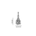 thumbnail image 3 of diollo Sterling Silver (92.5% purity) God Hanuman Pendant for Men & Women Pure Silver Lord Bajrang Bali Locket for Good Health & Wealth, 3 of 3