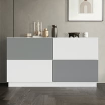 Castle Place Modern Wood 4-Drawer Dresser, White