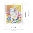 thumbnail image 3 of Diamond Art Kits for Beginners and Adults, Cat Painting Diamond Painting Kits, DIY 3D Bead Painting Craft, Diamond Puzzle Paint by Diamonds for Wall Decor 15.7x19.7in(40x50cm), 3 of 10