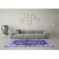 thumbnail image 3 of Ahgly Company Machine Washable Indoor Rectangle Abstract Blue Modern Area Rugs, 4' x 6', 3 of 4