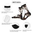 thumbnail image 4 of KLL Skeleton Dance with Mushrooms Print Cool Socks Men's Women's Crew Socks Funny Crazy Novelty Stockings, 4 of 7