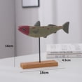 thumbnail image 2 of Peces De Madera, Decoración De Soporte, Estatua De Pescado, Decoración De Escritorio Para Bar De Oficina En Casa seitruly HA040697-03, 2 of 6