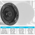 thumbnail image 4 of Pyle 6.5” Ceiling Wall Dual Speakers 2-Way Full Range Stereo Sound Flush Mount Design W/ 70Hz, 4 of 7