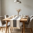 thumbnail image 6 of Bohemian Style Table Runner with Fringe Striped Rope Design Linen Dining Table Decor for Modern Farmhouse Kitchen Decor Centerpiece for Coffee Side Tables, 6 of 6