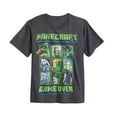 thumbnail image 4 of Minecraft Big Boys' T-Shirt Creeper Grid Design Short Sleeve Kids Tee, 4 of 5