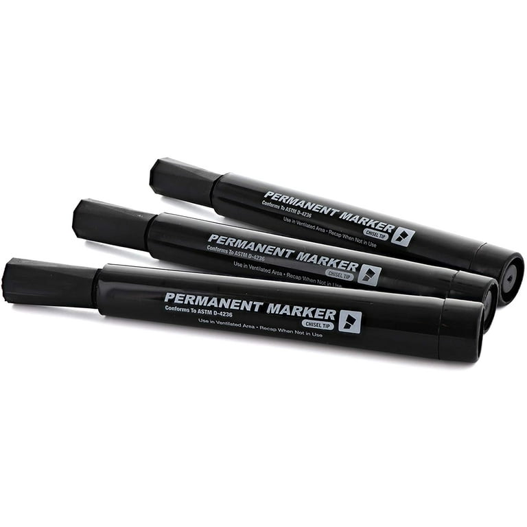 Mr. Pen- Jumbo Permanent Markers, 4 Pack, Chisel Tip, Black Markers  Permanent, Permanent Markers Black Markers, Thick Permanent Marker, Thick  Markers, Jumbo Markers, Large Markers, Wide Tip Markers : Office Products