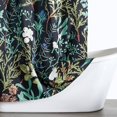 thumbnail image 5 of Moody Black Botanical Shower Curtain Vintage Floral Aesthetic Bathroom Decor, Dark Cute Plant Herb Wildflowers Green Leaves Fabric Shower Curtain Set, Spring Summer Themed Bathroom Curtain, 5 of 6
