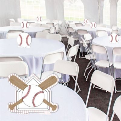 Baseball Batter Up Table Decorations Baby Shower or Birthday Party Fold and Flare Centerpieces 10 Count