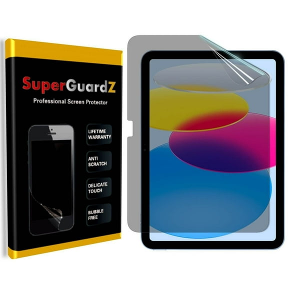 For iPad 10.9 (11th Gen, 2025) / iPad 10.9 (10th Gen, 2022) - SuperGuardZ Privacy Anti-Spy Screen Protector, Anti-Scratch, Anti-Bubble, Anti-Fingerprint   2 Stylus Pen