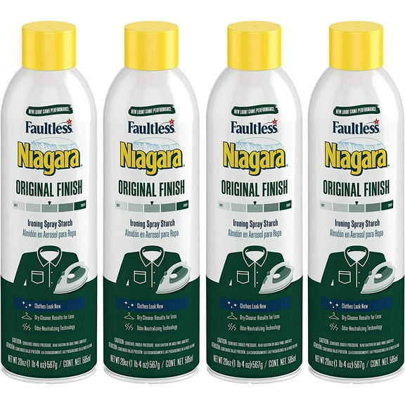 Niagara Spray Starch Crisp Finish, Sharp Look Without Excess Stiffness, 20 ounces (4 Pack)