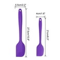 thumbnail image 2 of 2pcs Kitchen Cooking Silicone Spatula Set Heat Resistant Turner Scraper Cooking Baking Utensils Purple, 2 of 7