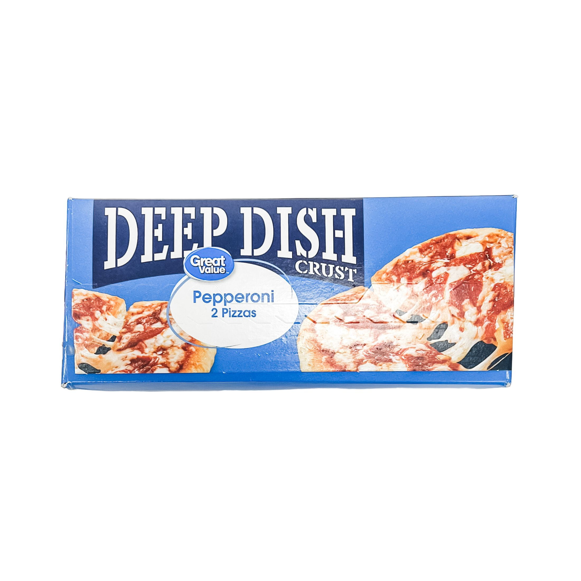 Great Value Deep Dish Pepperoni Pizza, with a Zesty Red Tomato Sauce, 2 Count, 11.2 oz (Frozen)