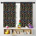 thumbnail image 5 of Blackout Kids Curtains,Cartoon Traffic Vehicles Signs Black Pattern Childrens Insulated Curtains Set Of 2,Bedroom Essentials,Toddler Room Decor 42"x54", 5 of 5