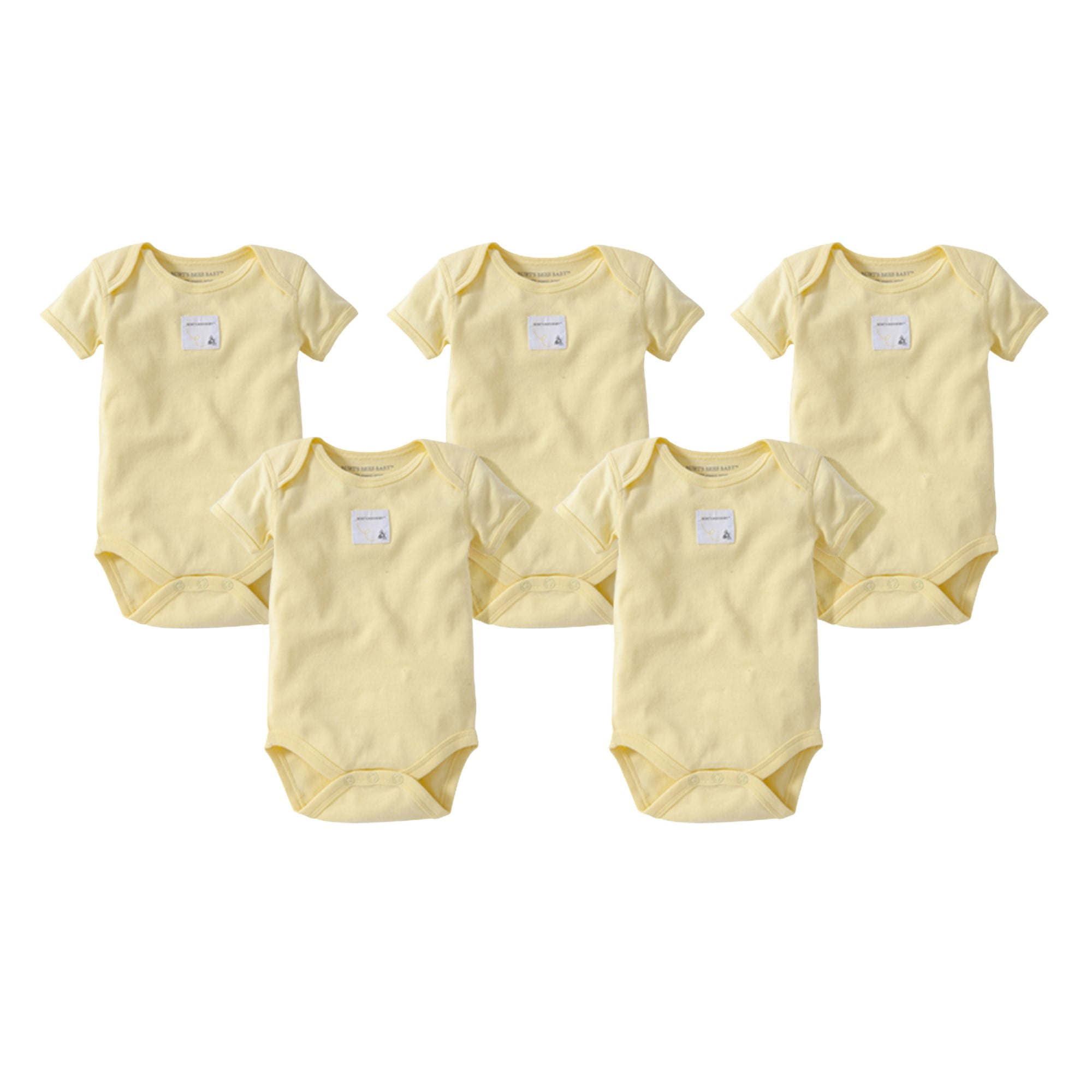 Burt's Bees Baby Organic Short Sleeve Bodysuits, 5pk (Baby Boys or Baby ...