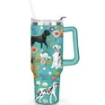 thumbnail image 2 of Double-Walled Dog Lover Coffee Tumbler 40oz - Durable Stainless Steel Mug with Handle & Straw - Cute Gift for Women, 2 of 7