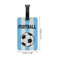 thumbnail image 2 of Unique Bargains 1 Pc Football Pattern Luggage Tag for Travelling Sky Blue, 2 of 5