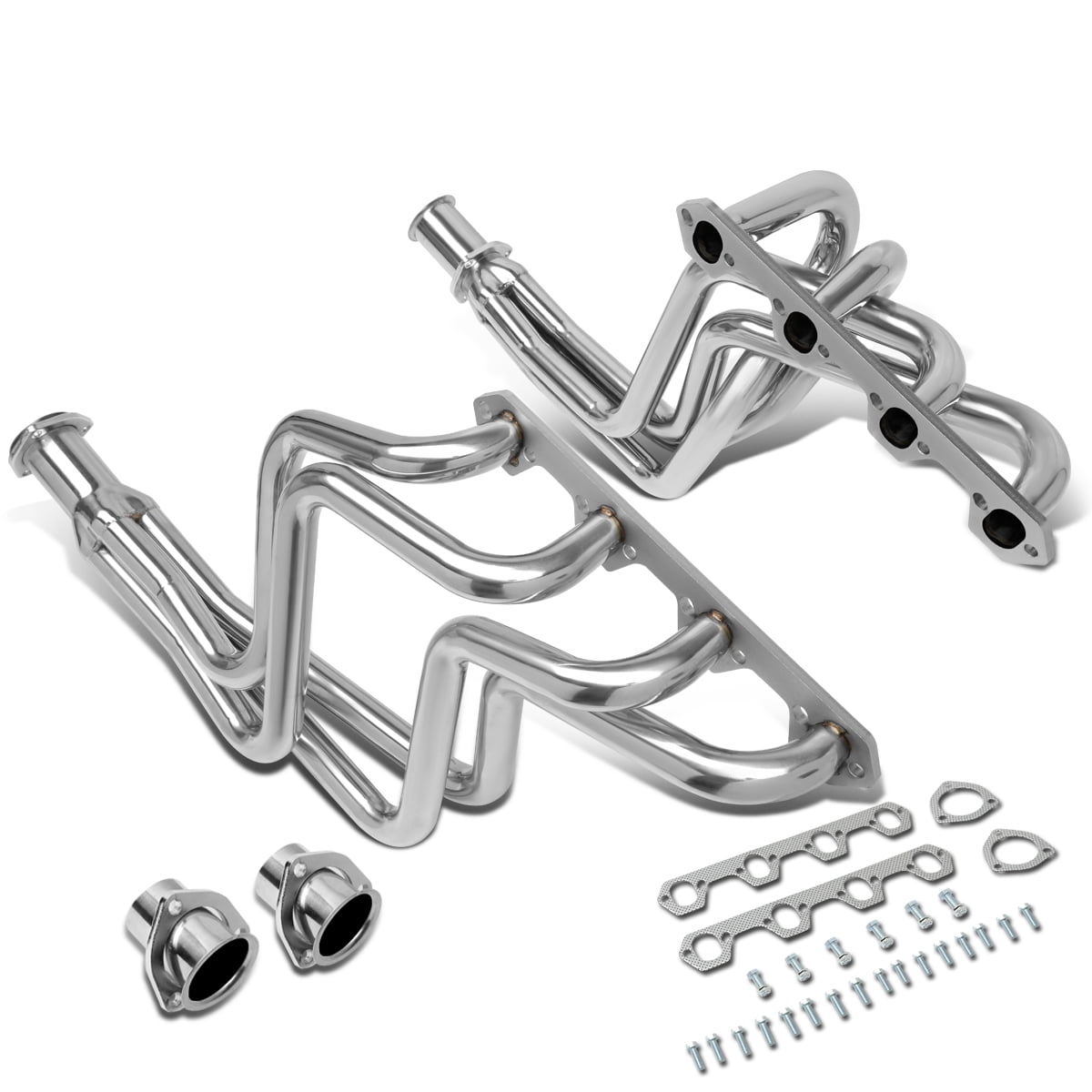 For 1980 To 1995 Ford F150 F250 F350 Bronco 5 8l V8 Pair Stainless Steel Long Tube Exhaust Header Manifold Walmart Com Walmart Com