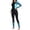 Black, variant on CHENge Women's Leaf Print Full Body Wetsuit, Neoprene Front-Zip Surf Suit, Long Sleeve Leggings with Foot Straps for Snorkeling and Diving