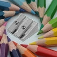 thumbnail image 4 of Uxcell Metal Pencil Sharpeners, 8 Pack Aluminum Alloy Handheld Mini Manual Pencil Sharpener with Double Holes, Silver, 4 of 7