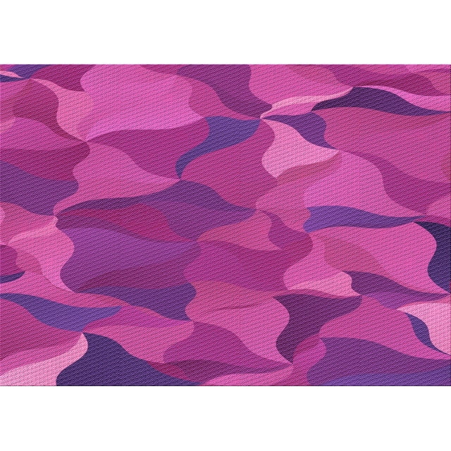 Ahgly Tapis Rectangulaire Lavable en Machine Intérieur Transitionnel Rose Profond, 5 Pieds x 7 Pieds