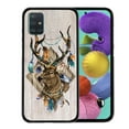 thumbnail image 2 of FINCIBO Soft TPU Black Case Slim Cover for Samsung Galaxy A51 A515 6.5" 2019 (NOT FIT A51 5G 2020), Bohemian Deer, 2 of 6