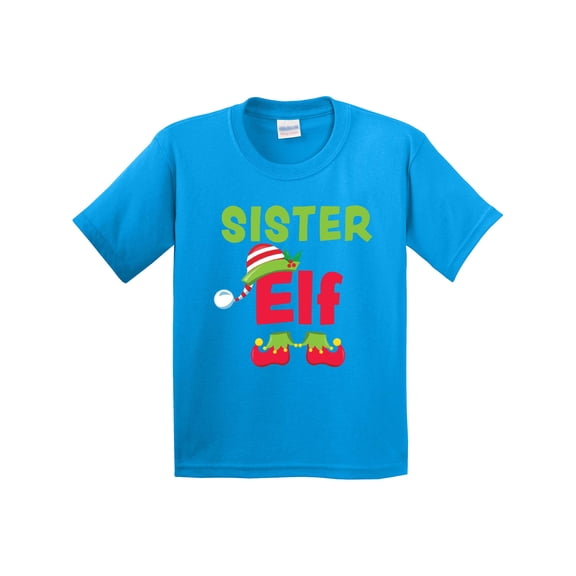 Inktastic Christmas Sister Elf Youth T-Shirt