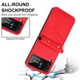 thumbnail image 6 of Phone case applicable to Samsung Z flip 5 crossbody phone leather protective cover, lanyards and card Solt, 6 of 9