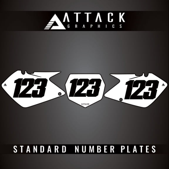 Attack Graphics Number Plate Backgrounds for Suzuki RM250 2004