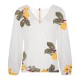 thumbnail image 5 of Blusa de manga larga con cuello en V y manga larga con estampado floral para mujer Fridja  hj4612, 5 of 5