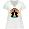 thumbnail image 3 of Inktastic Saxophone Music Vintage Band Women's Plus Size V-Neck T-Shirt, 3 of 5