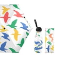 thumbnail image 2 of Colorful Bird Silhouettes Umbrellas for Sun Auto Open Close UV50+ Waterproof 5-Fold Compact Fiberglass Frame, 2 of 6