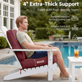 thumbnail image 2 of NOFFA 3 Set 20 x 20 x 4 inch Outdoor Chair Cushions for Patio Furniture for Wicker Chair, Water Resistant Removable Cover and Straps, Non-Slip Base, Red, 2 of 8