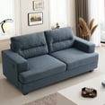 thumbnail image 2 of LEISLAND 70"W Loveseat Sofa, Mid Century Modern Decor Love Seat Couches for Living Room, Button Tufted Upholstered Furniture, Solid & Easy to Install Small Couch for Bedroom Office Apartment, Blue, 2 of 9