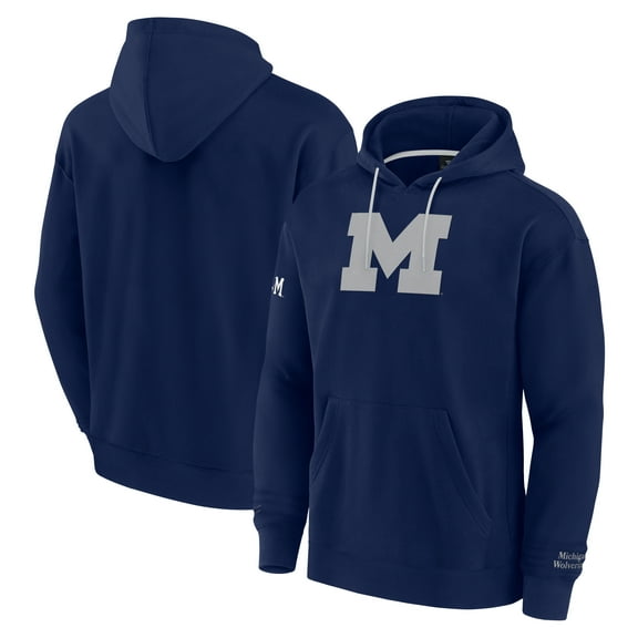 Men's Fanatics Navy Michigan Wolverines Elements Pace Pullover Hoodie